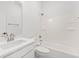 Bathroom featuring a vanity with stone countertop, a mirror, and a shower-tub combination at 19566 Wood Farm Pl, Westfield, IN 46074