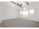 Bedroom featuring vaulted ceilings with exposed beams and large windows at 19566 Wood Farm Pl, Westfield, IN 46074