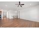 Large living room with hardwood floors, lots of natural light, and an open concept layout at 19566 Wood Farm Pl, Westfield, IN 46074