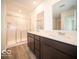 Bathroom with double vanity, with modern shower, and nice fixtures at 248 Highland Ave, Danville, IN 46122