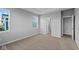 Primary bedroom with carpet flooring and access to bathroom at 3950 Bozeman Way, Bargersville, IN 46106