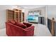 Comfortable living room with a cozy couch and built in bookshelves at 1038 White Oak Dr, Plainfield, IN 46168