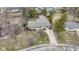 A high-angle shot displays the property's layout, landscaping, and neighborhood setting at 1024 N Michigan St, Greenfield, IN 46140