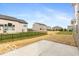 Backyard of multiple homes with grass and black fence at 15468 Streamwood Dr, Fishers, IN 46037