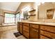 Elegant bathroom featuring double vanity and soaking tub at 11116 Knightsbridge Ln, Fishers, IN 46037