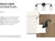 Owner's bath finishes showcase cabinet style and color, with countertop and hardware selections at 7370 Broadview Ln, McCordsville, IN 46055