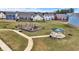 Aerial view of the neighborhood playground and picnic area at 7062 English Oak Dr, McCordsville, IN 46055