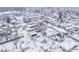 Aerial view of houses covered in snow, residential area at 64 S 10Th Ave, Beech Grove, IN 46107