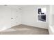 Bedroom featuring carpet, white walls, baseboard trim, one window and a black doorknob at 20397 Hudson Bay Ln, Westfield, IN 46074