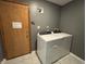 Functional laundry room featuring a modern washer and dryer set and ample space at 11720 Grenadier Ln, Indianapolis, IN 46229