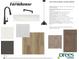Modern farmhouse kitchen selections showcase sleek black hardware, neutral cabinetry, and hardwood flooring at 6596 Dogwood Dr, McCordsville, IN 46055