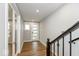 Hallway featuring hardwood floors, recessed lighting, and staircase at 7352 W County Road 600, McCordsville, IN 46055