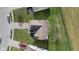 Bird's-eye view of a house and yard, next to a street at 800 Gondola Run, Greenfield, IN 46140