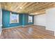 Spacious bedroom with hardwood floors, natural light, and wooden ceiling at 800 Gondola Run, Greenfield, IN 46140