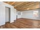 Bedroom featuring hardwood floors, natural light, and wooden ceiling at 800 Gondola Run, Greenfield, IN 46140