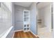 Walk-in closet with vinyl floors, a storage system, and a window that allows for natural light at 800 Gondola Run, Greenfield, IN 46140