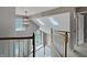 The bright foyer features skylights and a view of the front door with decorative glass at 1242 Bitterwood Ct, Columbus, IN 47201