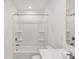 Bathroom showcasing a shower-tub combination and modern fixtures at 67 Sterling Pl, New Whiteland, IN 46184