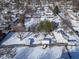 Aerial view of house with snow covered yard at 4934 Manker St, Indianapolis, IN 46227