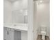 Bright bathroom featuring modern fixtures, a neutral color scheme and separate toilet room at 68 Sterling Pl, New Whiteland, IN 46184