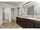 This bathroom features a double vanity and access to the toilet and shower at 13834 Keams Dr, Fishers, IN 46038