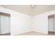 Cozy bedroom featuring neutral carpeting and an open closet at 13834 Keams Dr, Fishers, IN 46038