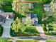 This aerial view showcases a lovely property with mature trees and well-maintained landscaping at 56 Hadley Woodland St, Mooresville, IN 46158
