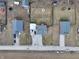 The aerial view shows the home and other houses on the street in a rural setting at 6374 W Friends Wy Ct, Paragon, IN 46166