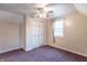 Bedroom features carpeting, closet, fan and window at 11197 N Gasburg Rd, Mooresville, IN 46158