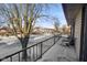 Snowy balcony view overlooking the community at 23 Trails End St, Greenwood, IN 46142