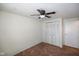 Bedroom with double closets and ceiling fan at 23 Trails End St, Greenwood, IN 46142