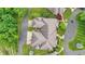 Aerial view of a home with a gray roof, landscaped backyard, and a two-car attached garage at 316 Northpointe Ct, Danville, IN 46122