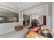 Open-concept floor plan with views from the living room to the kitchen at 316 Northpointe Ct, Danville, IN 46122