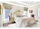 Inviting main bedroom with dark wood floors, large windows, and designer decor at 3441 S Overlook Pass, New Palestine, IN 46163