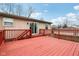 Spacious deck with access from sliding glass door at 6416 Watercrest Way, Indianapolis, IN 46278