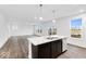 Bright, open kitchen with a modern island, stainless steel dishwasher, and views of the backyard at 1082 Stubble Run, Danville, IN 46122