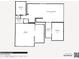 One-story home floor plan featuring two bedrooms, one bath, and attached garage at 2400 Oakmont Dr, Plainfield, IN 46168