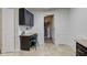 Kitchen nook with black cabinetry and a granite countertop at 2856 Jamieson Ln, Indianapolis, IN 46268