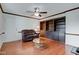 Spacious living room with hardwood floors, built-in shelving, and cozy seating at 2856 Jamieson Ln, Indianapolis, IN 46268