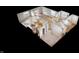 3D dollhouse view of a home floorplan, showing furniture in the rooms at 3538 Heathcliff Ct, Westfield, IN 46074
