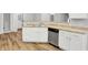 White kitchen with stainless steel appliances and double sink at 3538 Heathcliff Ct, Westfield, IN 46074