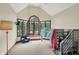 Bedroom with vaulted ceiling, armchair and a bunk bed with window views at 3592 W Smokey Row Rd, Bargersville, IN 46106