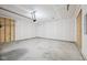 Unfinished two-car garage with electrical box at 113 Luna Pl, Shelbyville, IN 46176