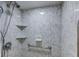 Walk-in shower with grab bars and updated finishes at 4522 Thornleigh Dr, Indianapolis, IN 46226