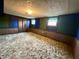Finished basement with paneled walls, carpet flooring, and natural light at 801 Spring Valley Dr, Indianapolis, IN 46231