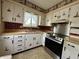 Cozy kitchen featuring white cabinets, butcher block countertops, and stainless steel appliances at 801 Spring Valley Dr, Indianapolis, IN 46231
