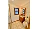 Clean bathroom with a tiled floor and updated vanity at 1430 S 850 W, Columbus, IN 47201