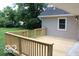 New wood deck with railings, offering backyard access at 231 S Routiers Ave, Indianapolis, IN 46219