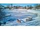 Aerial view of neighborhood with frozen pond and houses at 6361 Crystal Springs Dr, Avon, IN 46123