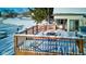 Spacious back deck perfect for outdoor entertaining, covered in snow at 6361 Crystal Springs Dr, Avon, IN 46123